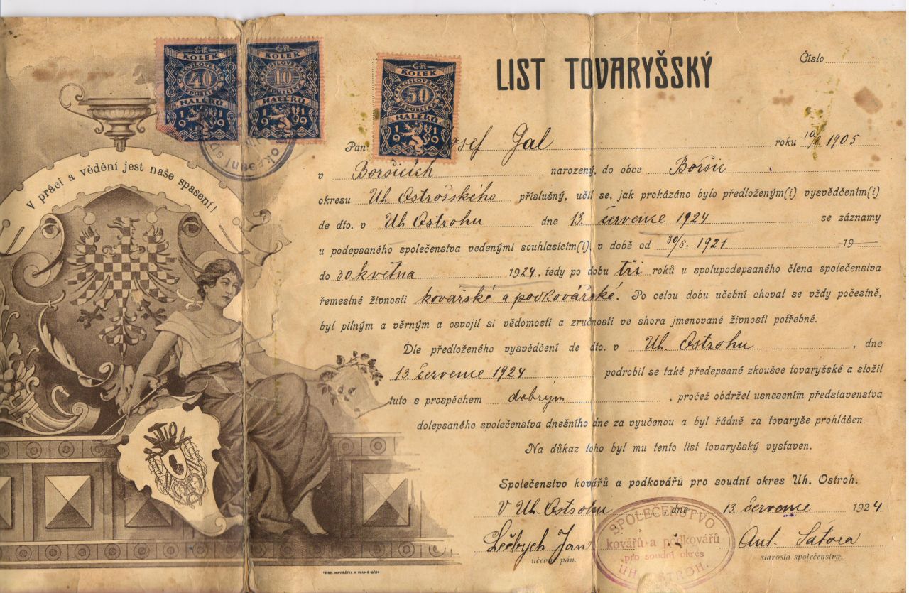 List tovarišský 1924